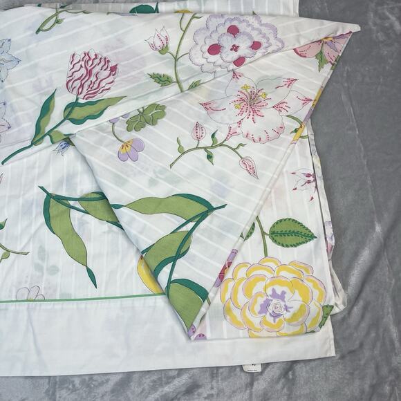 Vintage Barbara Brody For Martex Sheet Set Twin Size Bright Floral Flower Power - Picture 7 of 13